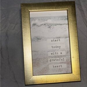 Gold Picture Frame with Inspirational Quote